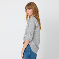 Mia Ruffle Striped Shirt