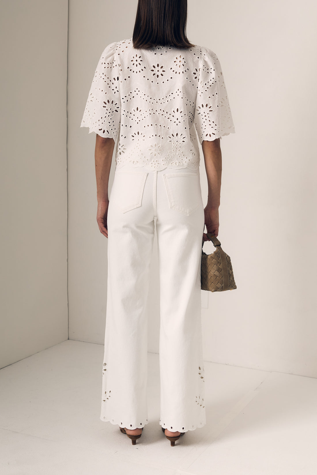 Embroidered Eyelet Top