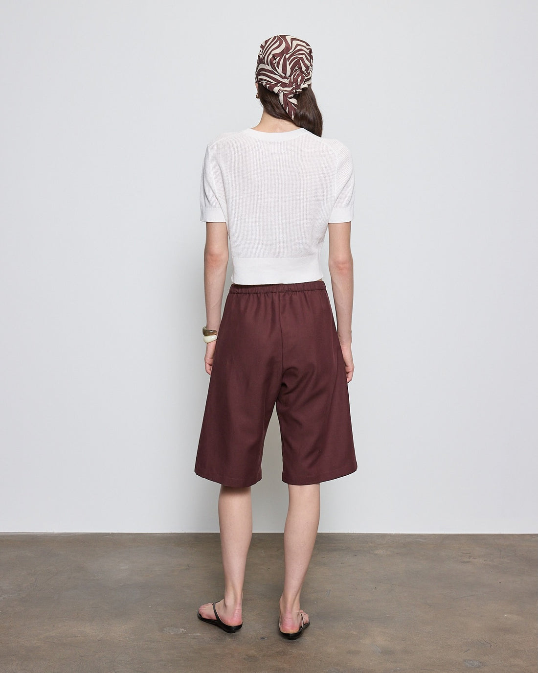 Linen Open Knit Top