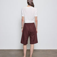 Linen Open Knit Top