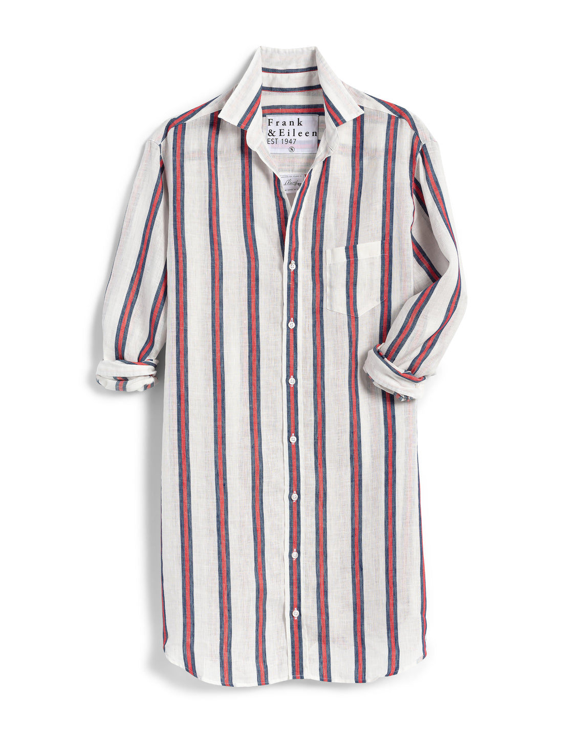 Mary Linen Stripe Shirt Dress