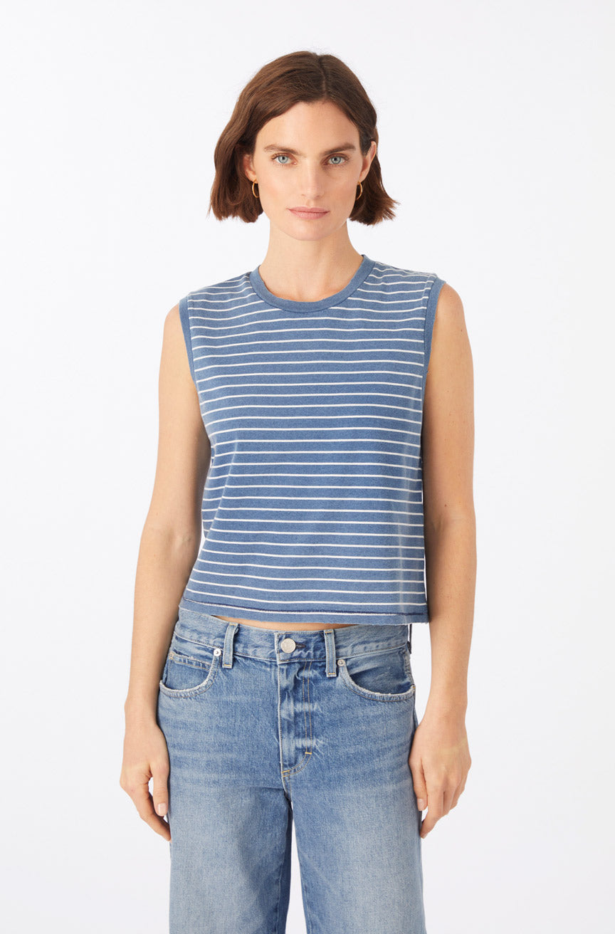 Indigo Stripe Babe Tee