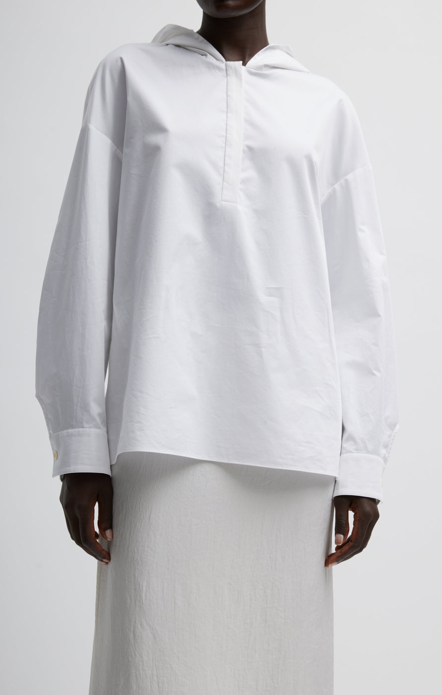 Eco Poplin Hooded Shirt