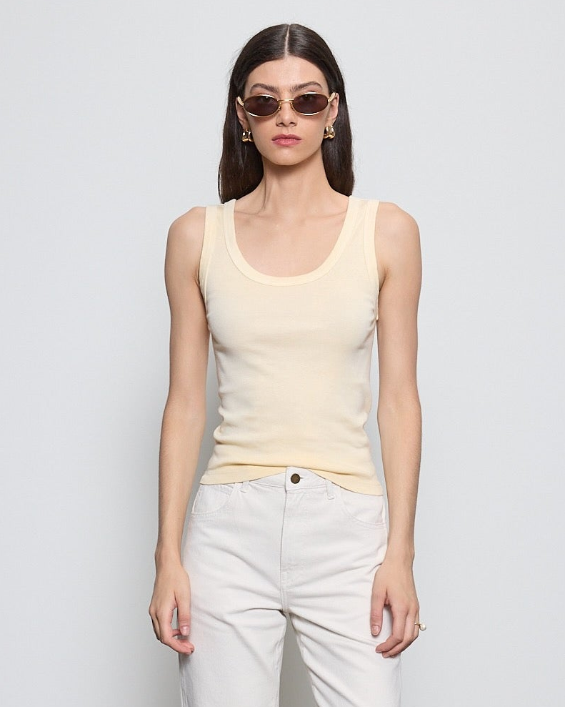 Supima Baby Rib Tank Flan