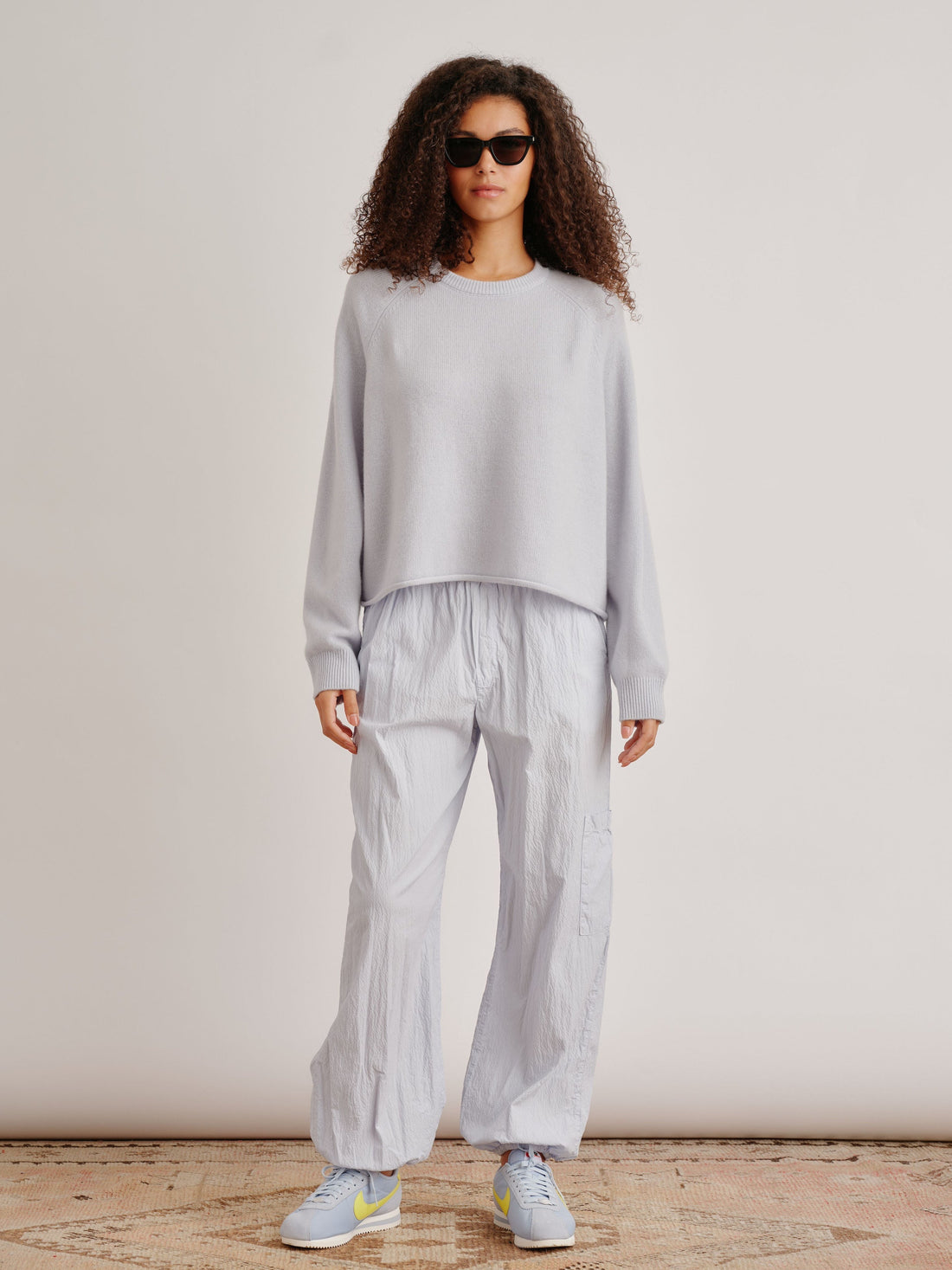 Riya Saddle Crewneck Whisper