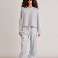 Riya Saddle Crewneck Whisper