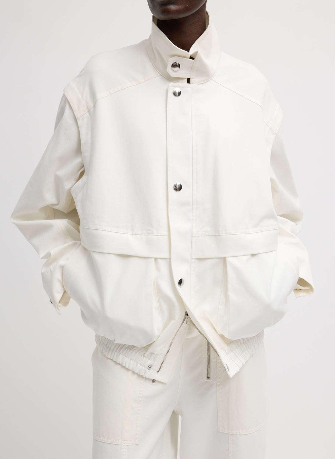 Patchwork Twill Slicker Jacket