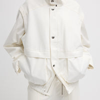 Patchwork Twill Slicker Jacket