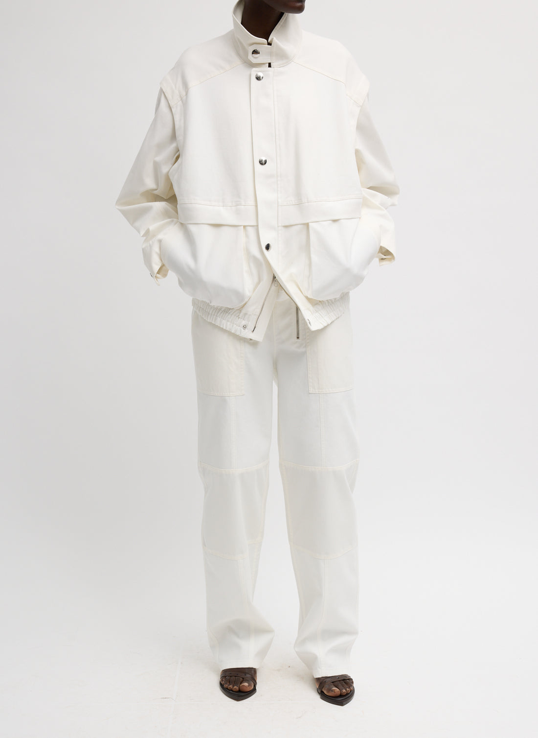 Patchwork Twill Slicker Jacket
