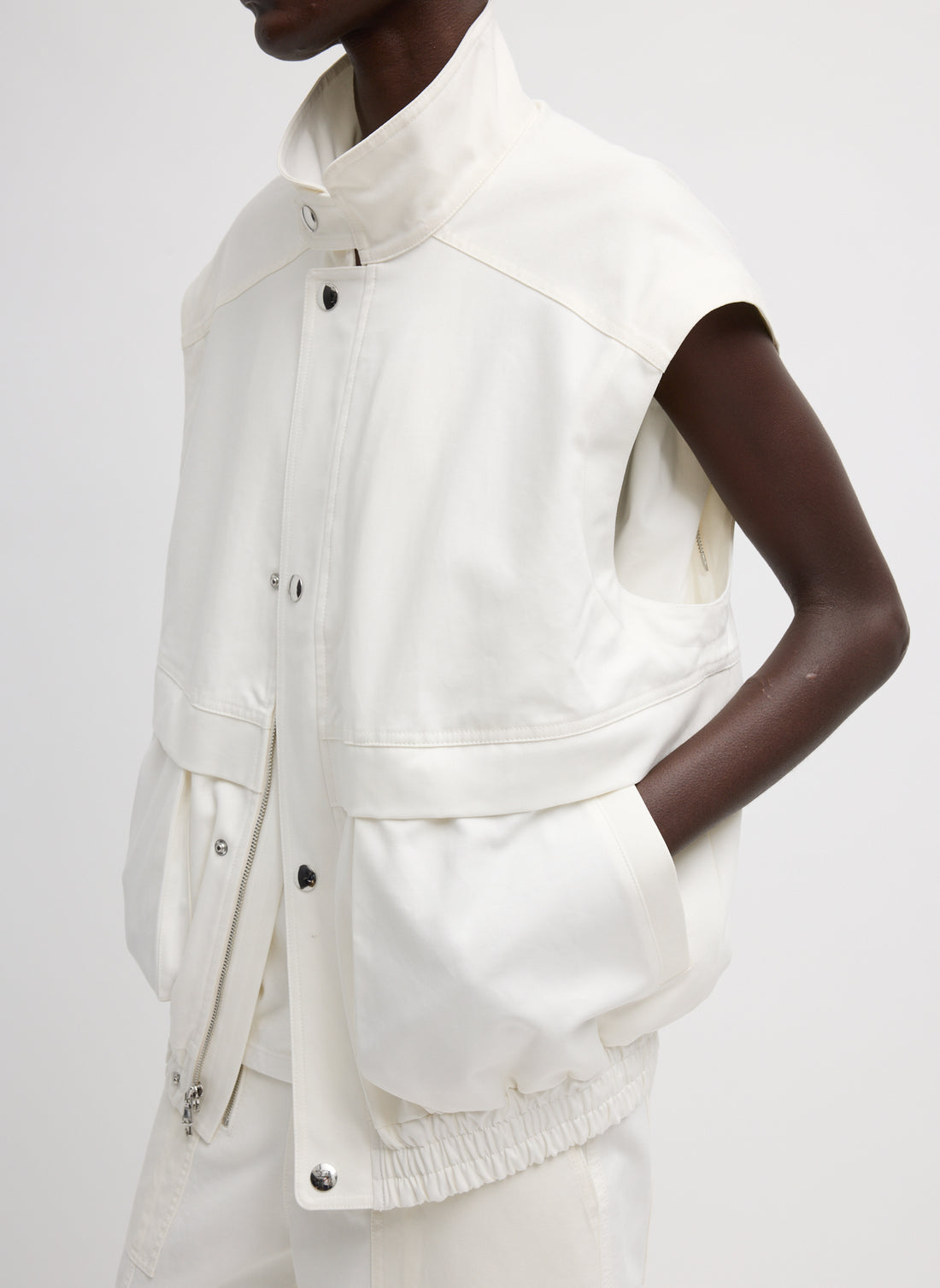Patchwork Twill Slicker Jacket