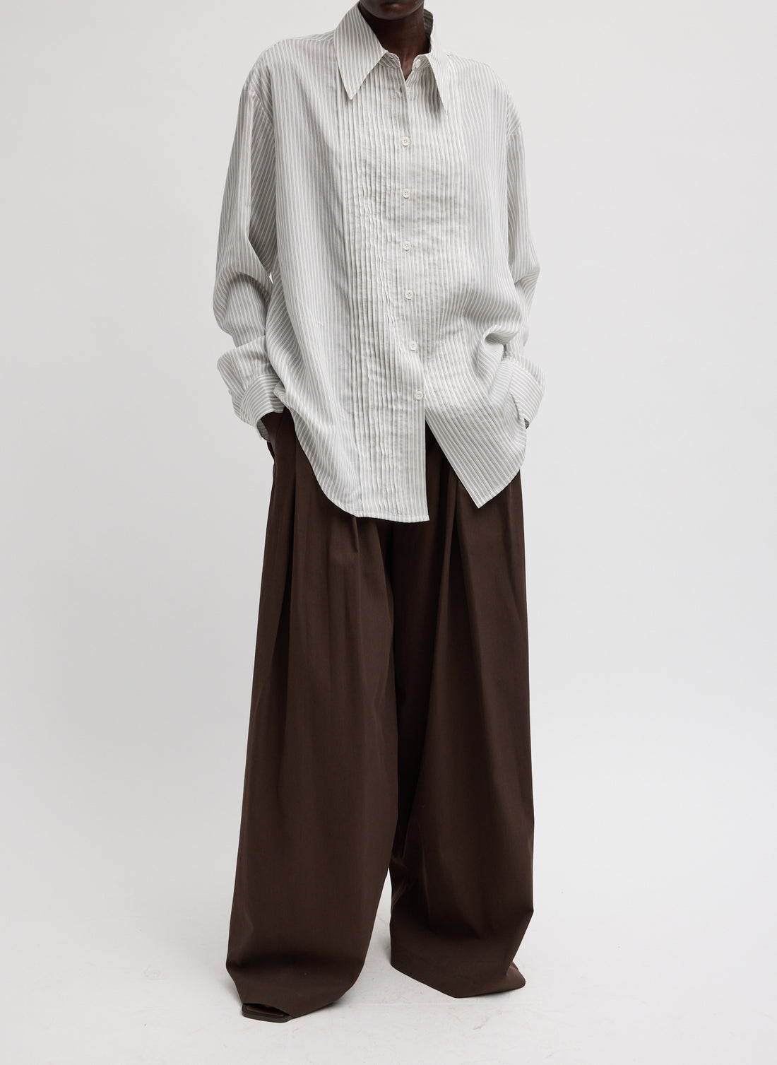 Ultra Light Silk Pintuck Shirt