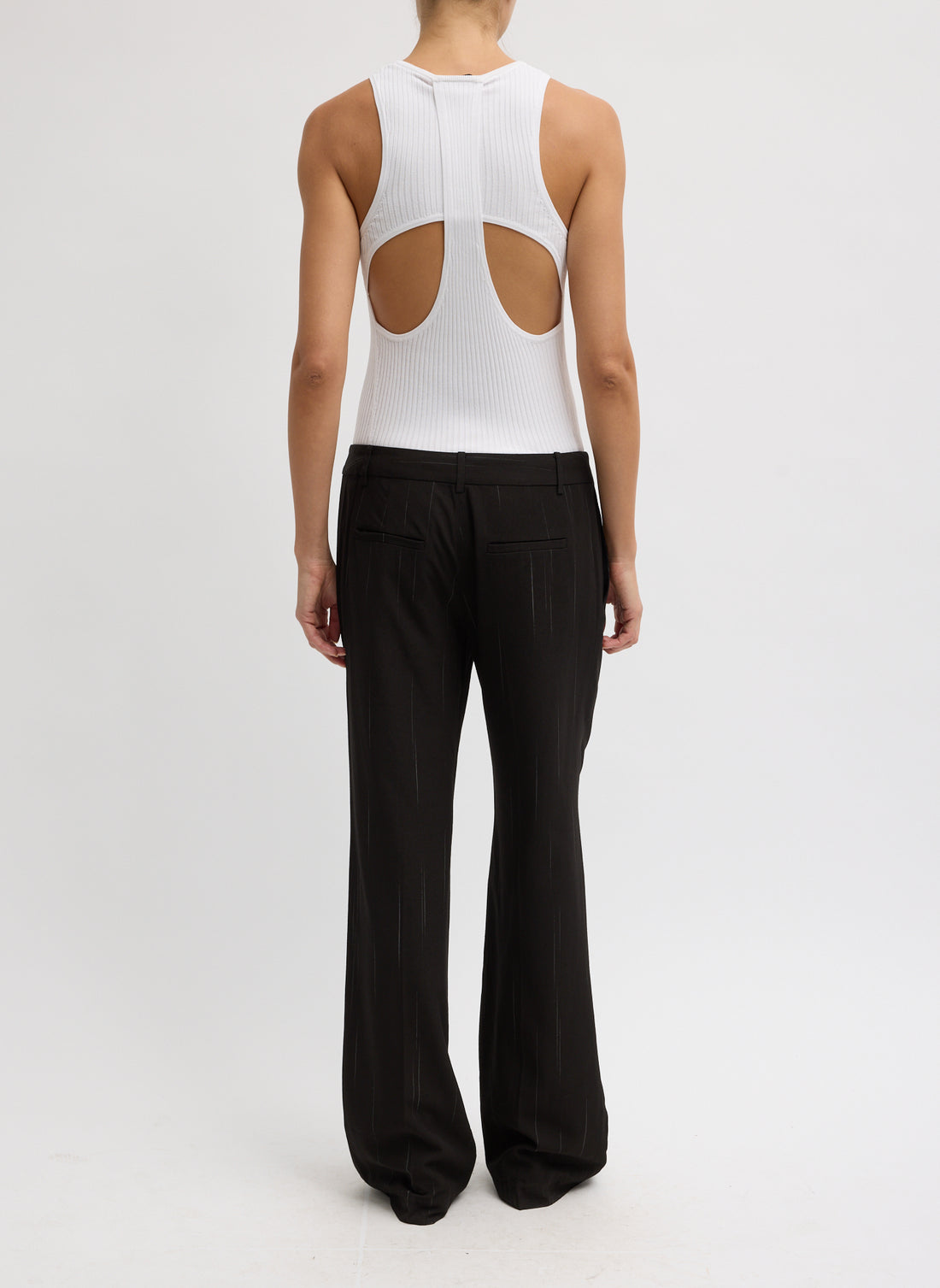 Ribbed Sweater Cut Out Tank