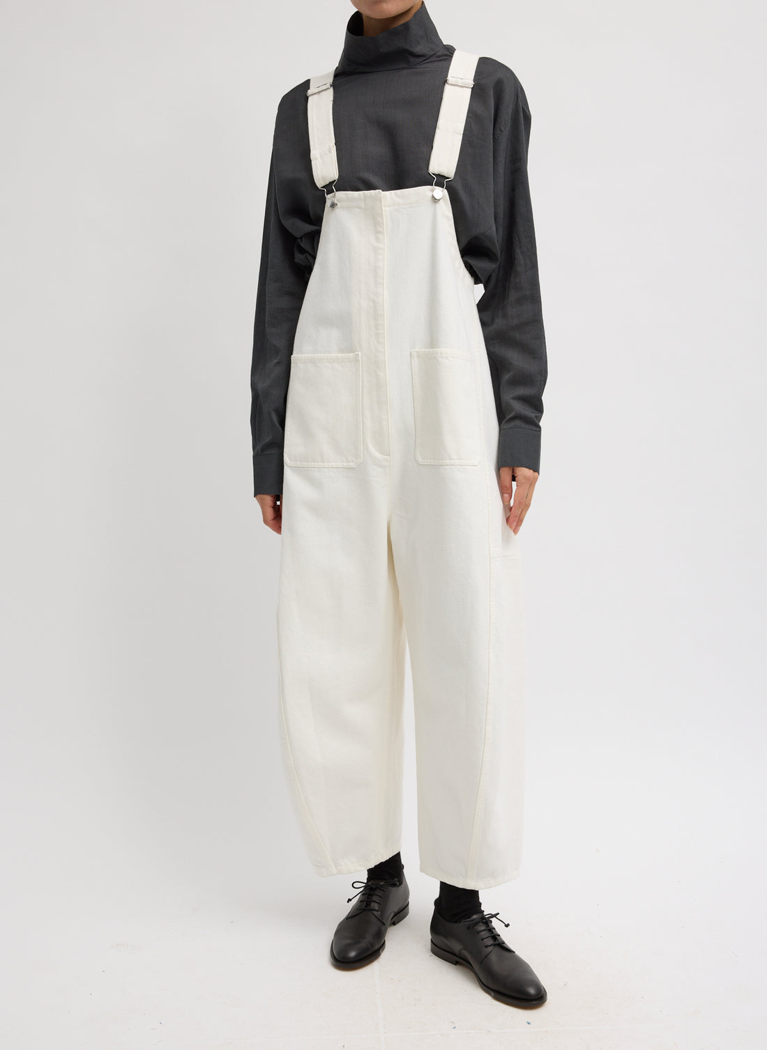 White Denim Jumpsuit