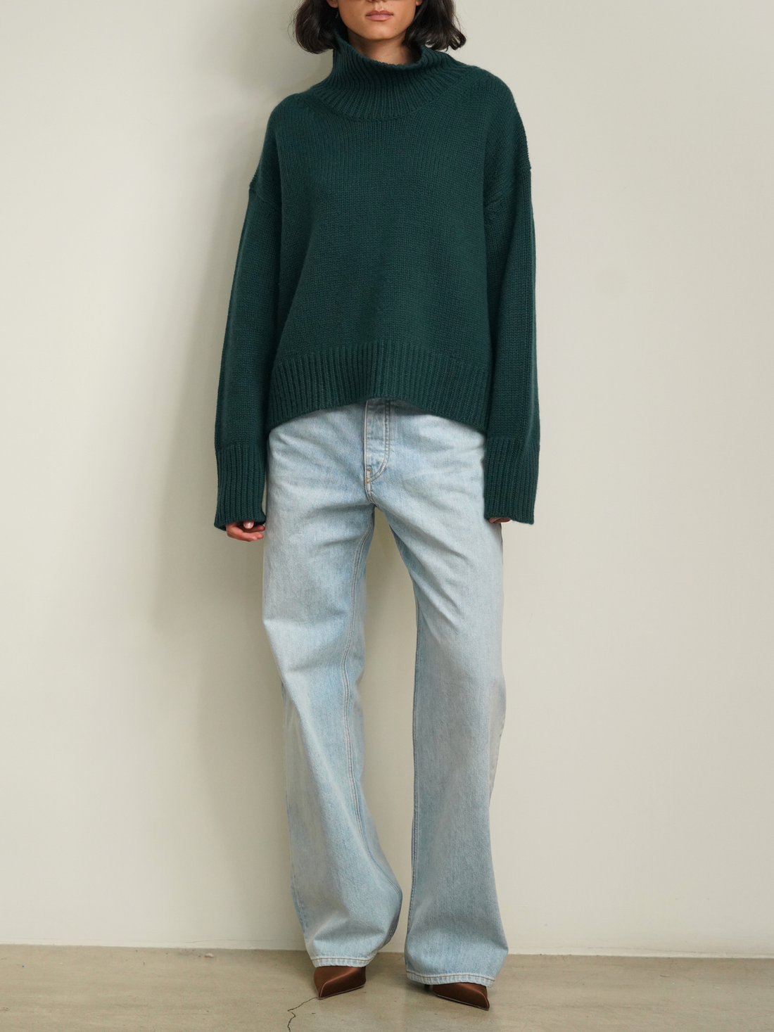 Scarlett Mock Neck Drop Shoulder