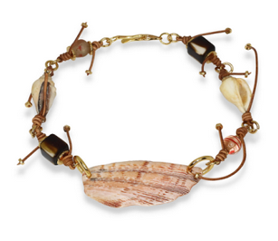 Samsara Shell & Leather Necklace