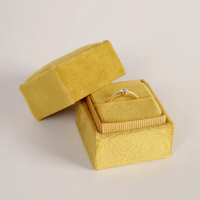 Mini Square Velvet Jewelry Box