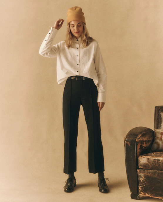 The Pleated Tux Top