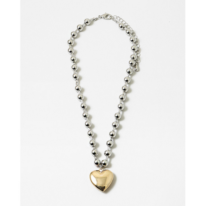 Mix Metal Heart Necklace