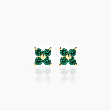 Tiny Emerald Cluster Studs