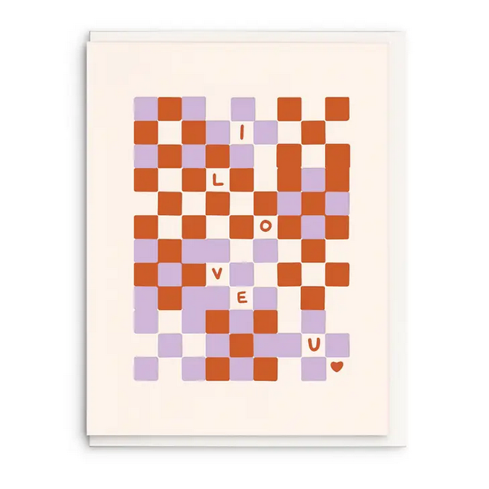 Checkered Love Card