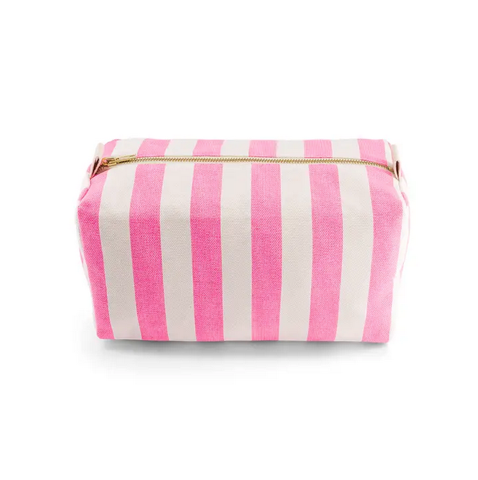 Striped Canvas Travel Pouch