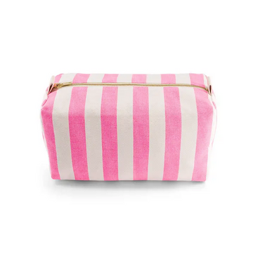 Striped Canvas Travel Pouch