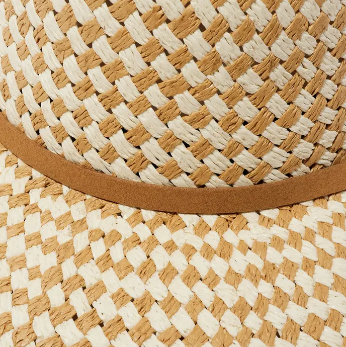 Checkered Straw Hat