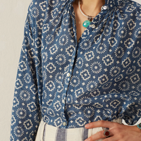 Kiki Indigo Mosaic Shirt