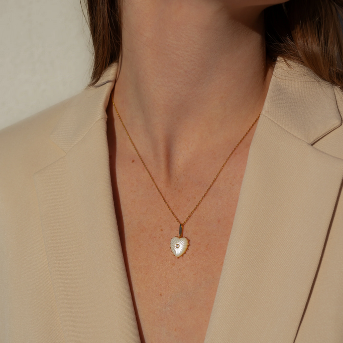 Isabel MOP Heart Necklace