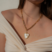 Malene MOP Heart Necklace