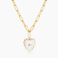 Malene MOP Heart Necklace