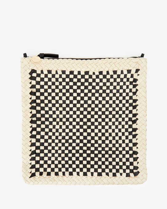 Woven Foldover Clutch