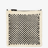 Woven Foldover Clutch