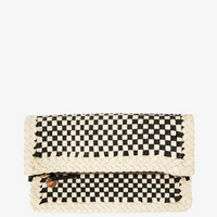 Woven Foldover Clutch