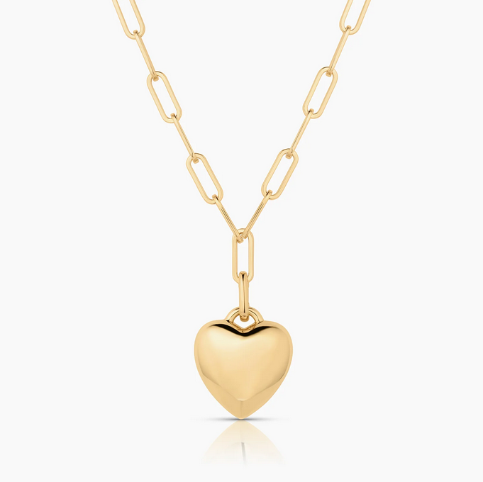 Aurelie Puffy Heart Necklace