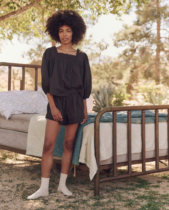 The Eyelet Button Sleep Top