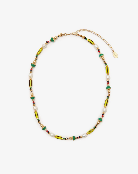 Beaded Stripe Necklace