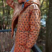 Printed Floral Puffer Jacket