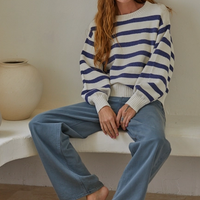 Oversized Blue Stripe Sweater