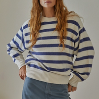 Oversized Blue Stripe Sweater