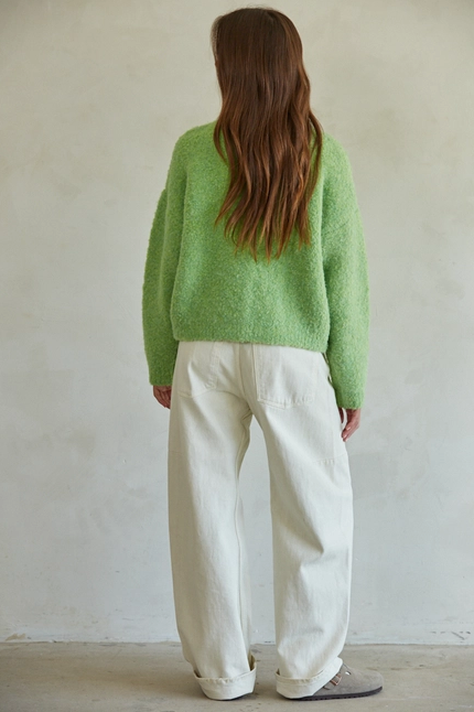 Lime Knit Pullover