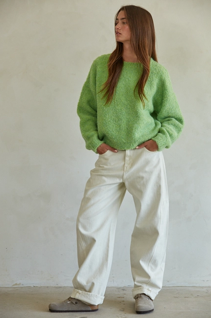 Lime Knit Pullover