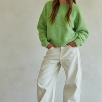 Lime Knit Pullover