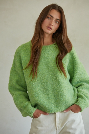 Lime Knit Pullover