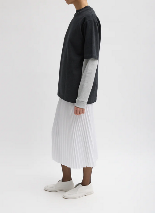 Sunray Pull On Skirt White