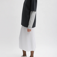 Sunray Pull On Skirt White
