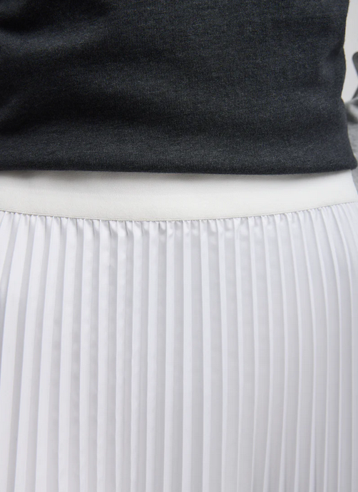 Sunray Pull On Skirt White