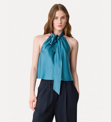 Silk Bow-tie Top