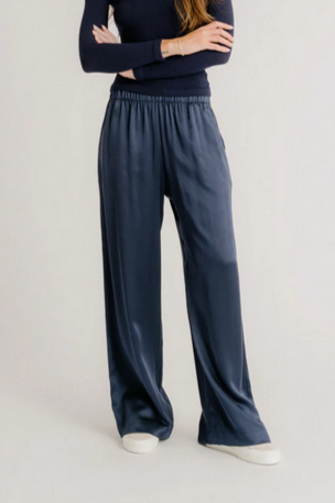 Brynn Midnight Silk Pant