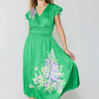 Spring Floral Midi Dress